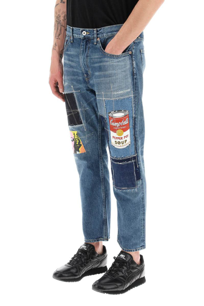 Junya Watanabe Patchwork Jeans In Blue