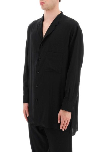 Shop Yohji Yamamoto Light Cellulose Shirt In Black