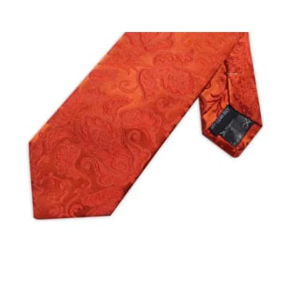Shop Knightsbridge Neckwear Floral Silk Tie In Orange