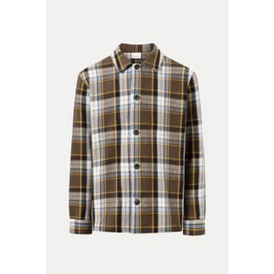 Shop Knowledge Cotton Apparel Brown Big Checkered Overshirt
