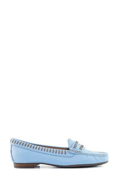 Shop Driver Club Usa Maple Ave Penny Loafer In Baby Blue Tumbled