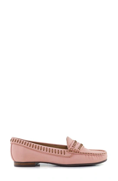 Shop Driver Club Usa Maple Ave Penny Loafer In Baby Pink Nubuck/ Contrast