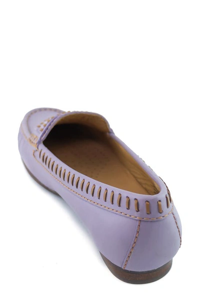 Shop Driver Club Usa Maple Ave Penny Loafer In Lilac Napa Soft/ Contrast