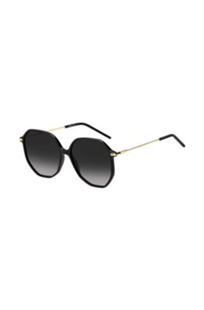 Shop Hugo Boss Black-acetate Sunglasses With Tubular Temples Women's Eyewear In Assorted-pre-pack