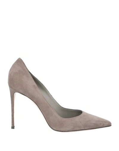 Shop Le Silla Woman Pumps Grey Size 10.5 Soft Leather