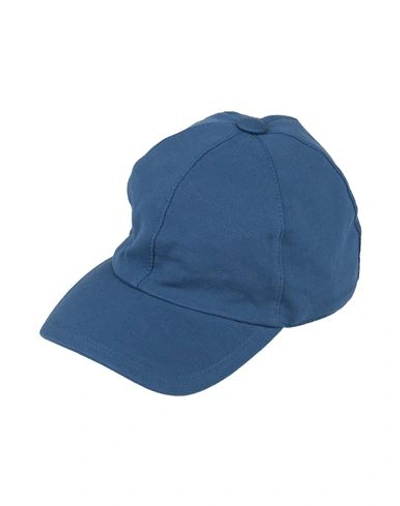 Shop Fedeli Man Hat Blue Size L Cotton