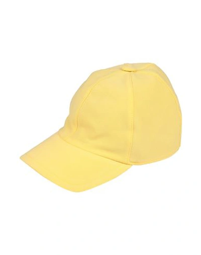 Shop Fedeli Man Hat Yellow Size L Cotton