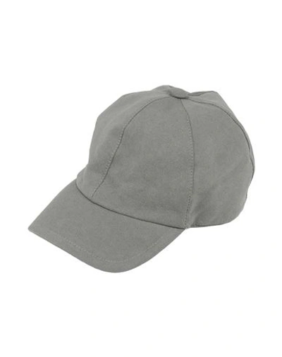 Shop Fedeli Man Hat Lead Size L Cotton In Grey