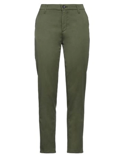 Ag Jeans Woman Pants Military Green Size 30 Cotton, Lyocell, Elastane In Green