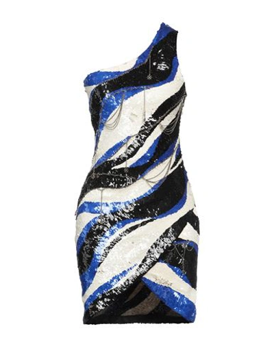Shop Elisabetta Franchi Woman Mini Dress Blue Size 6 Polyamide, Plastic, Metal