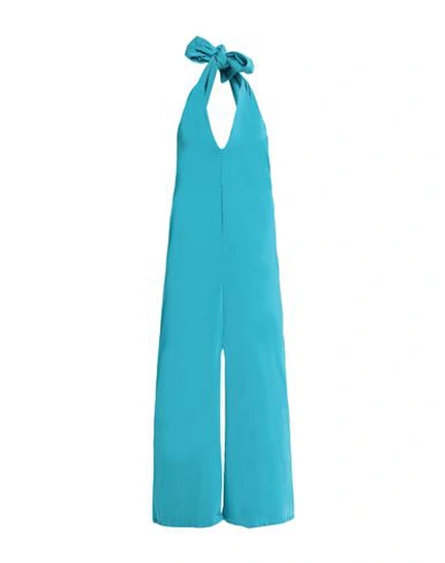 Shop Fisico Woman Cover-up Turquoise Size M Polyamide, Elastane In Blue