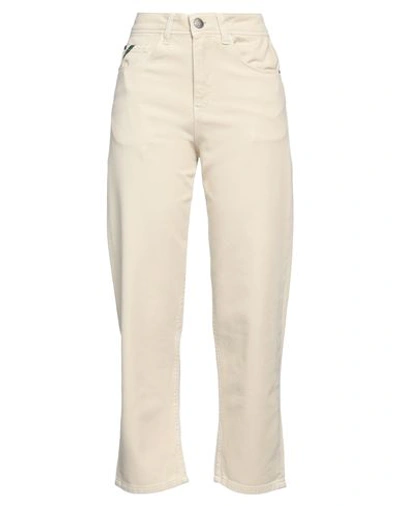 Pont Denim Woman Denim Pants Beige Size 24 Cotton In Beige