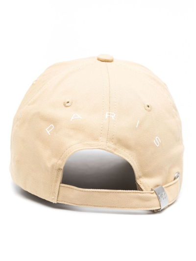Shop Kenzo Logo-print Cotton Baseball Cap In Neutrals