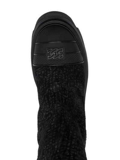 Shop Casadei Maxxxi Anversa 70mm Platform Boots In Black