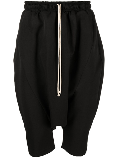 Shop Alchemy Drawstring-waist Cropped Trousers In Black