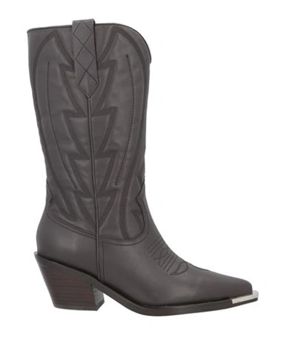 Shop Lola Cruz Woman Knee Boots Dark Brown Size 8 Soft Leather