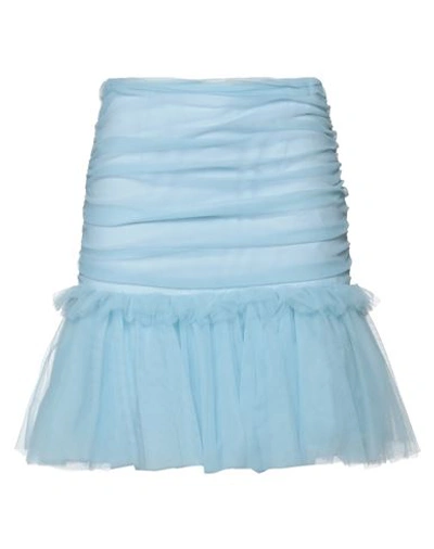 Shop Brognano Woman Mini Skirt Sky Blue Size 6 Polyamide