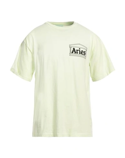 Shop Aries Man T-shirt Light Green Size S Cotton