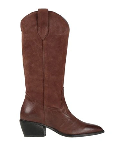 Shop Moma Woman Boot Brown Size 8 Calfskin