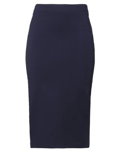 Shop Jucca Woman Midi Skirt Midnight Blue Size 4 Viscose, Polyamide, Elastane
