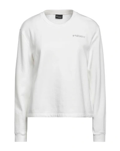 Shop Freddy Woman Sweatshirt Off White Size L Cotton