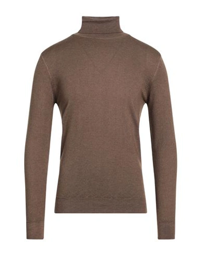 Liu •jo Man Man Turtleneck Brown Size M Virgin Wool In Brown
