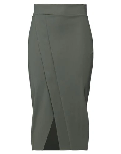 Shop Chiara Boni La Petite Robe Woman Midi Skirt Military Green Size 4 Polyamide, Elastane