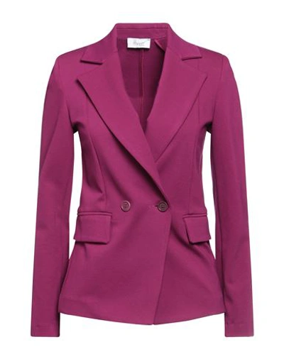 Shop Hopper Woman Blazer Mauve Size 4 Polyester, Polyamide, Elastane In Purple