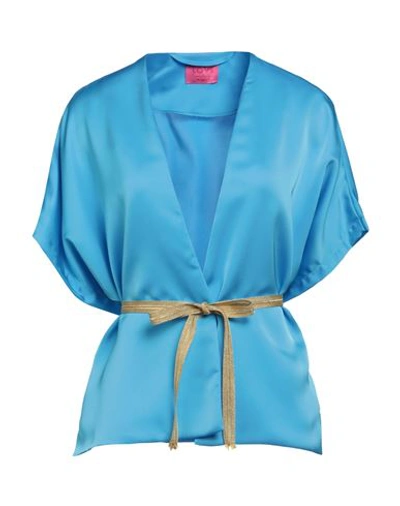 Shop Merci .., Woman Shirt Azure Size S Polyester In Blue