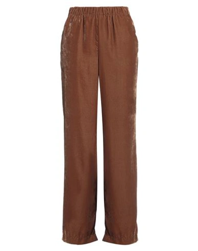 Shop Caractere Caractère Woman Pants Camel Size 12 Polyester In Beige