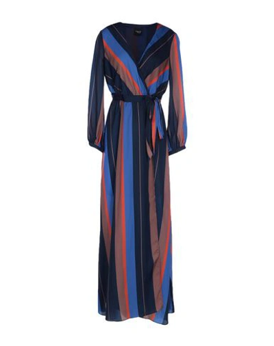 Shop Mem.js Mem. Js Woman Maxi Dress Blue Size 8 Polyester