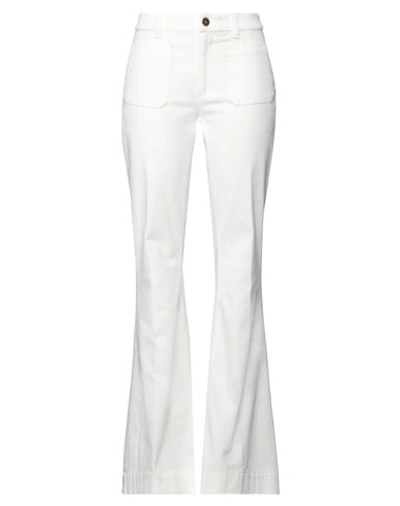 Shop The Seafarer Woman Pants White Size 29 Cotton, Viscose, Elastane