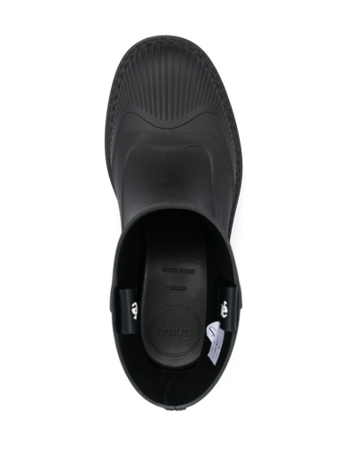 Chloé Elegant Mini Rain Boots With Scallop Detailing In Black