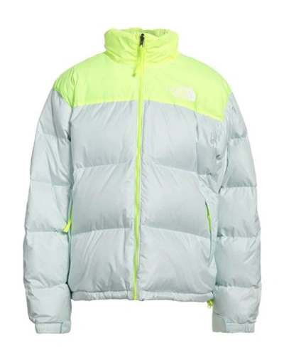 Shop The North Face Man Puffer Sky Blue Size L Nylon