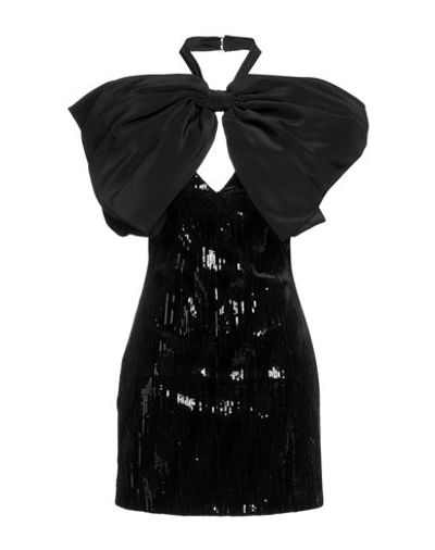 Shop Redemption Woman Mini Dress Black Size 8 Polyester, Elastane, Silk