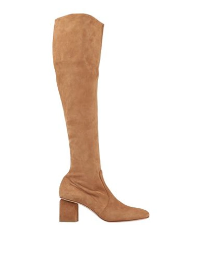 Shop Ermanno Scervino Woman Boot Camel Size 6 Soft Leather In Beige