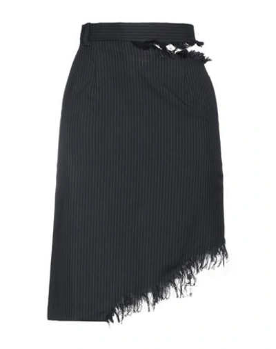 Facetasm Woman Mini Skirt Midnight Blue Size 2 Polyester, Wool In Blue