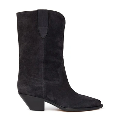 Shop Isabel Marant Dahope Boots In Faded_black