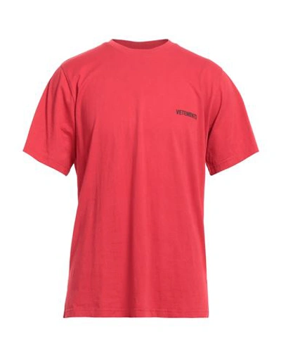 Shop Vetements Man T-shirt Red Size L Cotton