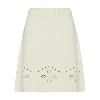 Shop Chloé Skirt In Iconic_milk