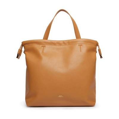 Shop Apc Shopper Ninon Bag In Caf_caramel
