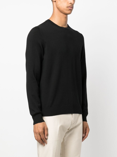 Shop Fay Crew-neck Sweatshirt In Black