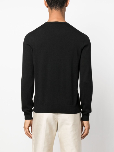 Shop Fay Crew-neck Sweatshirt In Black