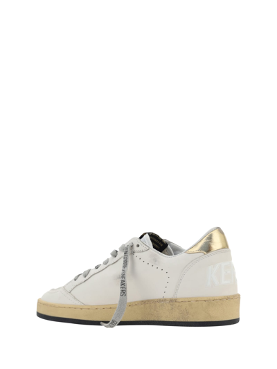 Shop Golden Goose Ballstar Sneakers In Milk/gold