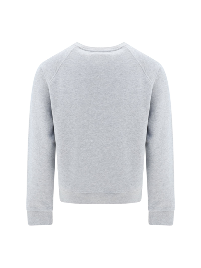 Shop Maison Kitsuné Palais Royal Vintage Sweatshirt In Light Grey Melange