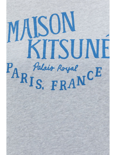 Shop Maison Kitsuné Palais Royal Vintage Sweatshirt In Light Grey Melange