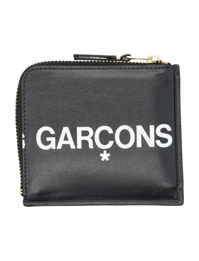 Shop Comme Des Garçons Huge Logo Wallet In Black