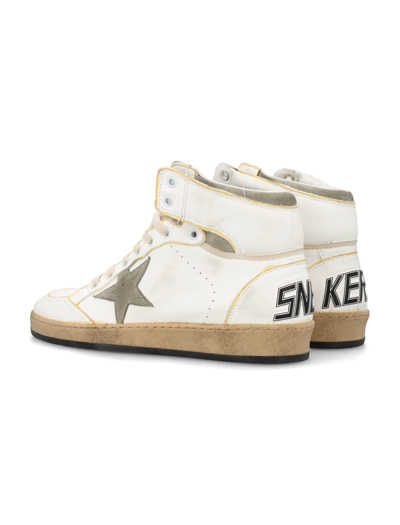 Shop Golden Goose Skystar Sneakers In White/taupe