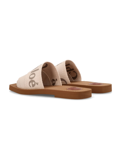Shop Chloé Woody Sandals In Blushy Beige