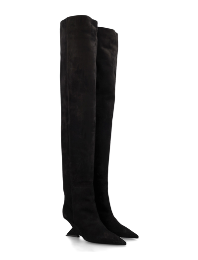 Shop Attico Cheope Over-knee Boot 60 In Black